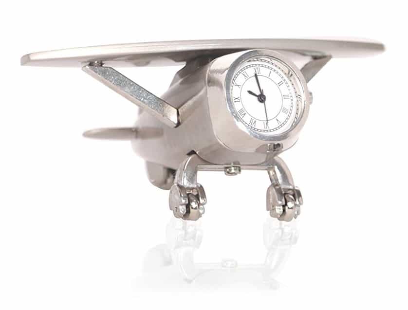 Decorative Miniature Airplane Table Clock